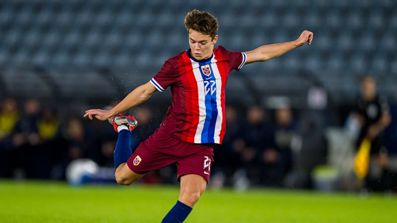Sverre Nypan avec les U21 de la Norvège, en octobre 2024