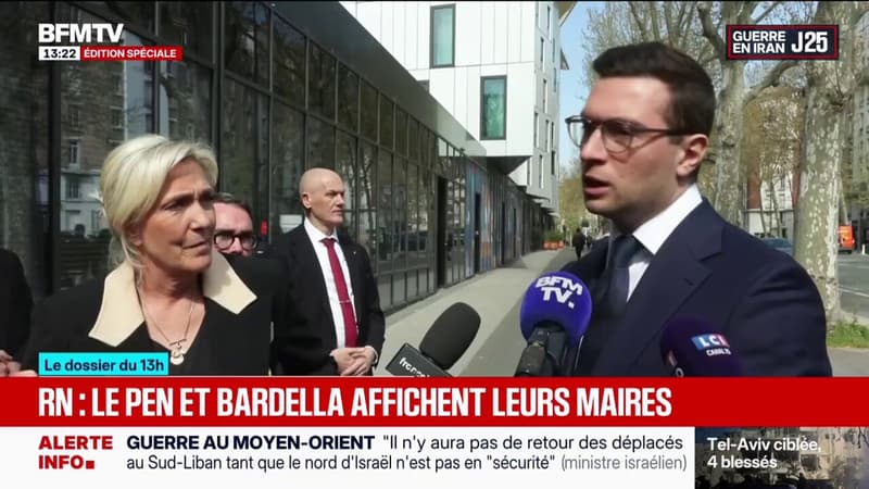 "Un message de confiance": Marine Le Pen et Jordan Bardella réunissent plusieurs maires RN élus aux municipales