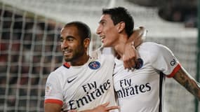 Rennes-PSG : la joie de Lucas et Di Maria