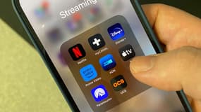 Les logos des principales plateformes de streaming sur un iPhone (image d'illustration).