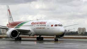 Un avion de Royal Air Maroc, à Tel-Aviv le 13 mars 2022