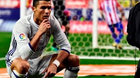 Cristiano Ronaldo "célèbre" son deuxième but face à l'Atlético.