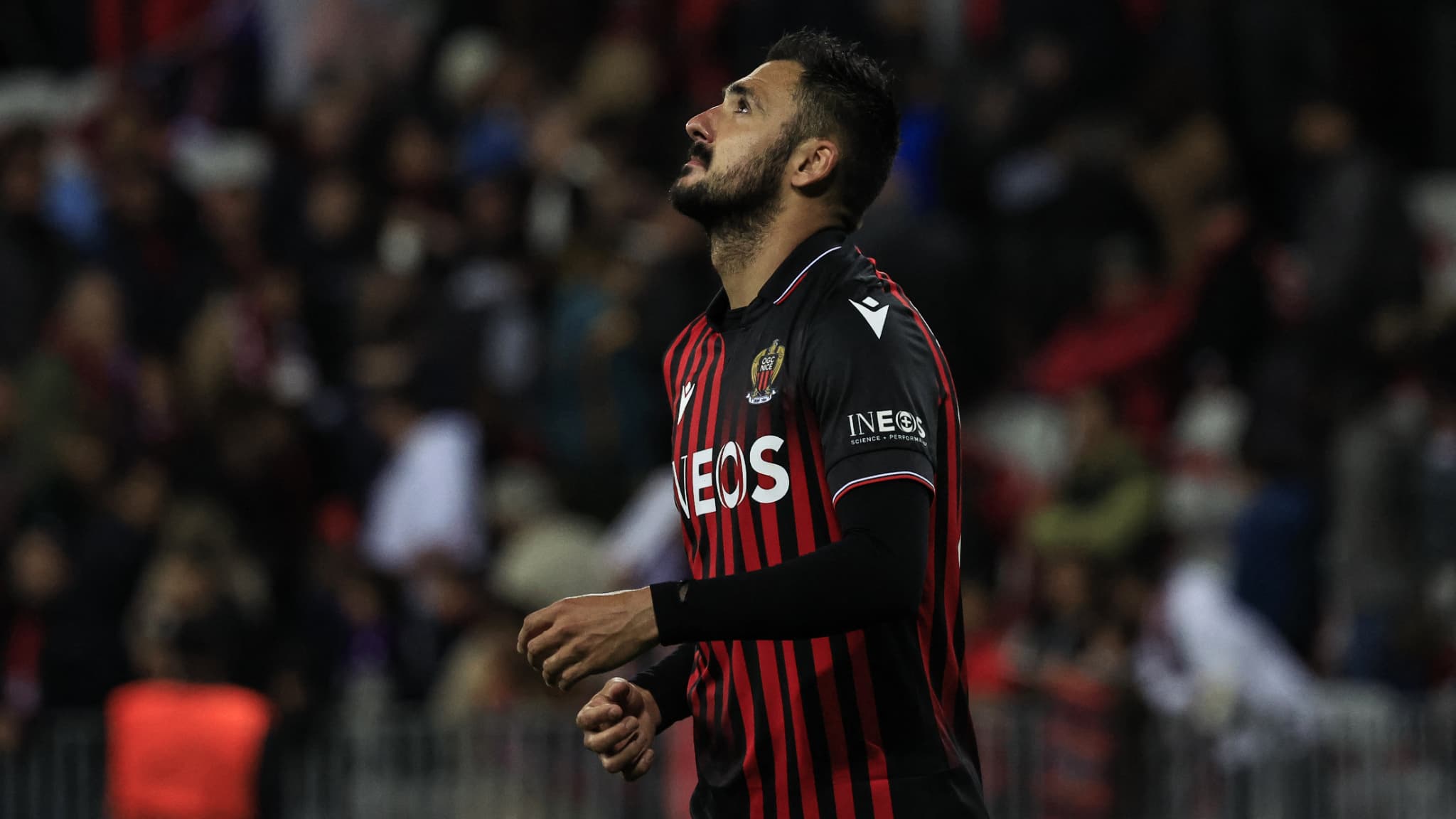 Gaëtan Laborde avec l'OGC Nice en 2023.