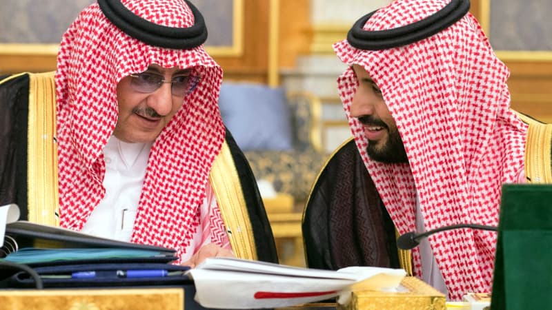 Le prince Nayef, alors ministre de l'Intérieur, et le prince Salmane, alors ministre de la Défense, en 2016.