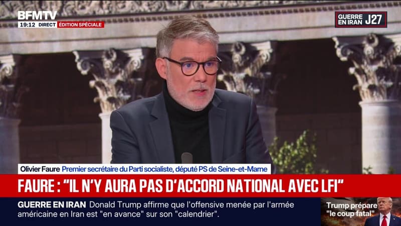 Olivier Faure (PS) qualifie Jean-Luc Mélenchon de "boulet" pour La France insoumise