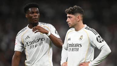 Les milieux de terrain du Real Madrid Aurélien Tchouaméni et Federico Valverde, 10 avril 2026