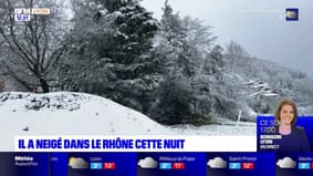 Rhône: les habitants des Monts du Lyonnais profitent de la neige tombée dans la nuit