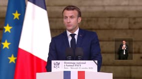 Emmanuel Macron à la Sorbonne. 