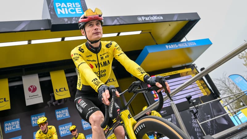 Jonas Vingegaard lors de la premiere etape de Paris Nice le 8 mars 2026 2249039