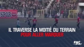 Il traverse la moitié du terrain pour aller marquer
