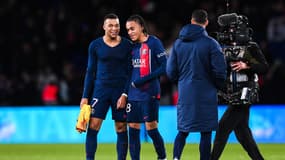 Kylian et Ethan Mbappé lors de PSG-Metz (3-1, Ligue 1), le 20 décembre 2023