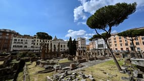 Une vue du site archéologique de Largo Argentina, le 14 avril 2021, dans le centre de Rome.