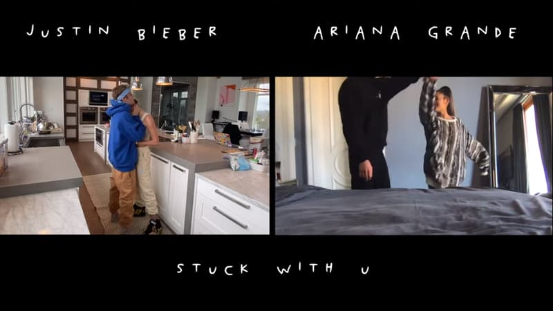 Justin Bieber et Ariana Grande dans le clip de "Stuck With U"