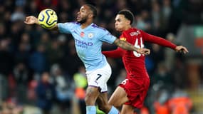 Raheem Sterling et Trent Alexander-Arnold, à l'Etihad Stadium le 10 novembre 2019