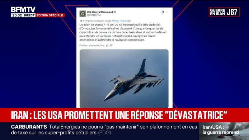Iran/États-Unis: la tension se reflète dans la présence des F16, ces avions de combat qui survolent le détroit d'Ormuz
