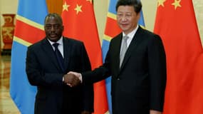 Le président chinois Xi Jinping et Joseph Kabila à Pékin le 4 septembre 2015