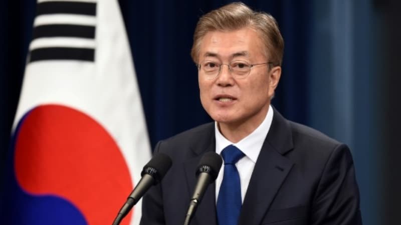 Le président sud-coréen Moon Jae-in, le 30 juin 2017 à Washington DC.