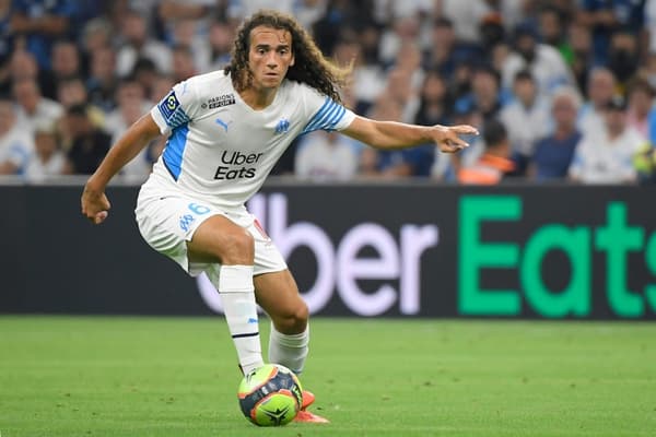 Le milieu de terrain de l'OM Matteo Guendouzi contre Saint-Etienne, le 28 août 2021 à Marseille 