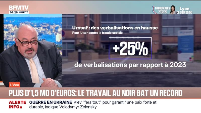 BFM éco : Plus de 1,5 milliard d'euros... le travail au noir bat un record - 24/02