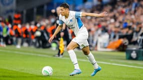 Amine Harit avec l'OM en mars 2022