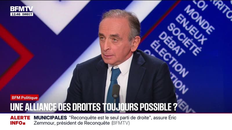 "Le Rassemblement national est à la fois un adversaire et un allié potentiel", affirme Éric Zemmour, président de "Reconquête!"