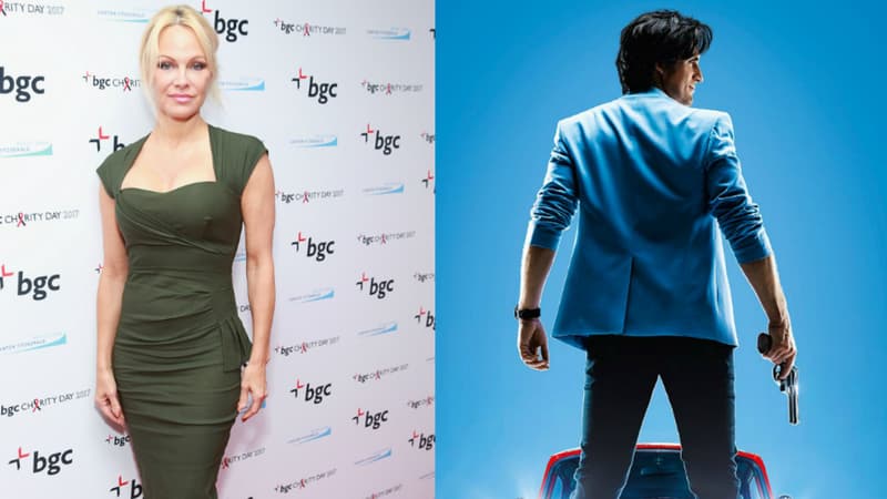 Pamela Anderson et Philippe Lacheau dans Nicky Larson