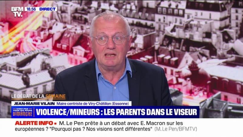 Jean-Marie Vilain (maire centriste de Viry-Châtillon dans l'Essonne): Ce n'est pas tant parce qu'un enfant a fait une connerie qu'on devrait couper les vivres, c'est surtout parce que les parents ne jouent pas le jeu