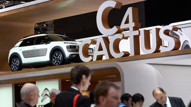 La Citroën C4 Cactus lors de sa présentation au public au salon de l'Auto de Genève en 2014.