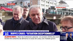 Crues en Bretagne: François-Noël Buffet parle "d'une situation exceptionnelle" qui "dépasse l'histoire connue en matière d'inondations sur le territoire"