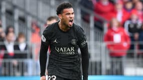 Warren Zaïre-Emery lors de Brest-PSG, le 29 octobre 2023