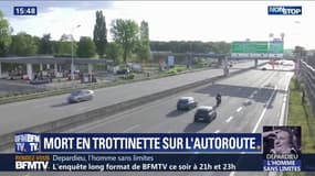 Percuté par une moto sur l'A86, un conducteur de trottinette électrique est mort