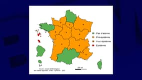 L'épidémie de grippe en France métropolitaine lors du point d'étape de SPF de la 15e semaine de 2023.