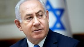 Le Premier ministre israélien Benjamin Netanyahu en conseil des ministres, le 3 juillet 2017 à Jérusalem