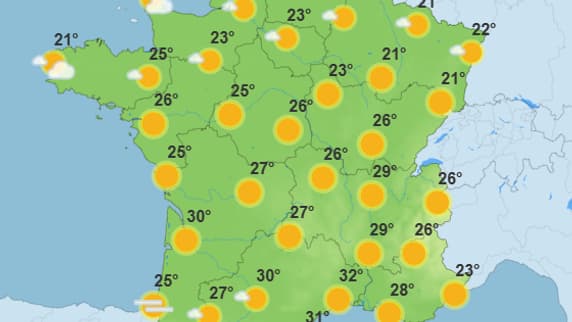 Météo de l'après-midi du vendredi 30 mai 2025. 