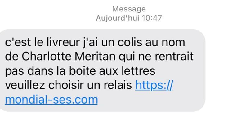 SMS reçu par une journaliste de RMC Conso