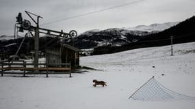 Dans la station de sports d'hiver de Gresse-en-Vercors, en Isère, le 14 janvier 2023