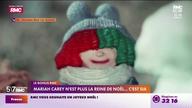 Le bonus RMC : Mariah Carey n'est plus la reine de Noël... c'est Sia - 25/12