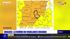 Orages: le Rhône en vigilance orange