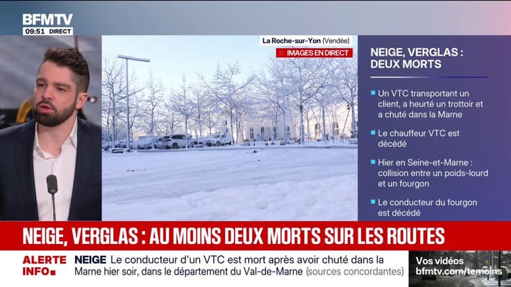 Neige-verglas: un second mort en Île-de-France après la chute d'un chauffeur VTC dans la Marne