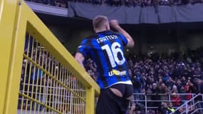 Davide Frattesi lors d'Inter-Hellas le 6 janvier 2024