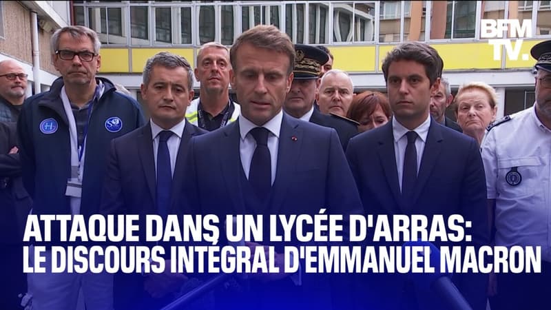 Attaque au couteau dans un lycée d'Arras: le discours d'Emmanuel Macron en intégralité
