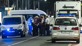 Des policiers à Bruxelles le 25 août