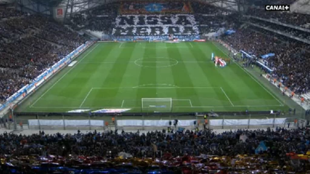 Le tifo des supporters marseillais