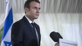 Emmanuel Macron, ce dimanche 16 juillet 2017, lors de la commémoration des 75 ans de la rafle du Vel D'Hib
