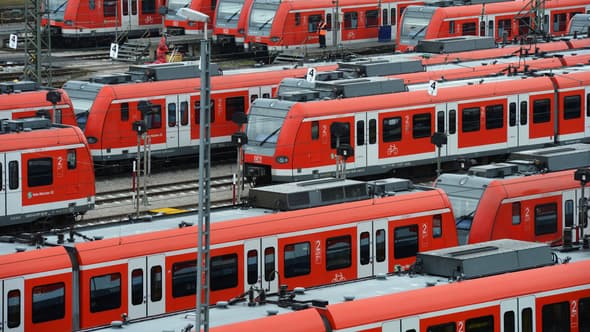 Des trains régionaux à Munich, en Allemagne, le 7 novembre 2014