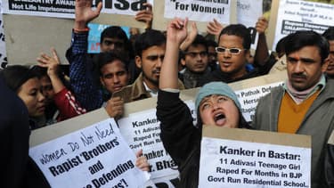 Manifestation contre les agressions de jeunes femmes, le 8 janvier dernier à New Dehli