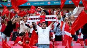 Un supporter de l'Angleterre lors de la demi-finale de l'Euro 2021