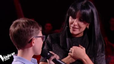 Jenifer sur le plateau de "The Voice Kids", le 5 septembre 2020