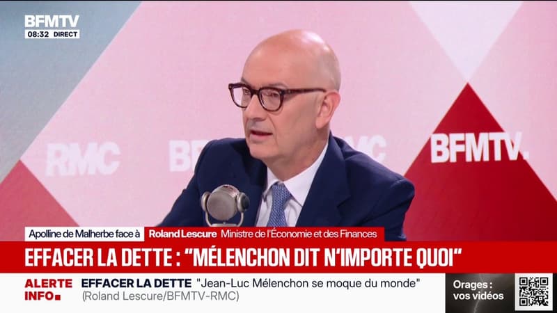 Annulation de la dette: "Jean-Luc Mélenchon, s'il fait ce qu'il dit avec Matthieu Pigasse à ma place, c'est la crise financière assurée", estime le ministre de l'Économie Roland Lescure