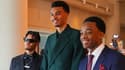 Rayan Rupert, Victor Wembanyama et Bilal Coulibaly avant la draft NBA, le 23/06/2023